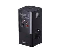 DOCKING STATION BASEUS PowerCombo Tower Power Strip, 2 prese AC + USB-A USB-C, 100W, cavo da 1,5 metri