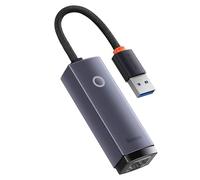 Baseus Network Adapter Lite Series Ethernet Adapter USB-A to RJ45, 1 Gbps Gray (WKQX000113)