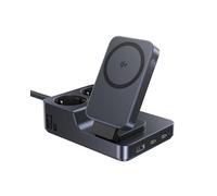 Baseus Nomos 67W Multipresa USB-C con Presa e Ricarica Wireless Qi2, Caricatore PD Portatile per iPhone 16/15, MacBook, iPad, Galaxy, Casa, Ufficio, Viaggio