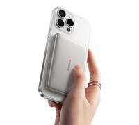 Baseus Picogo AM41 Power Bank, Ultra Slim 10000mAh Qi2 Magsafe Powerbank 15W Wireless, Ricarica Rapida PD 27W, Magnetico Batteria Esterna con cavo USB C per iPhone 17/16/15/14/13/12, Titanio