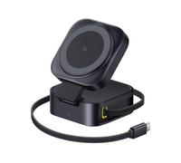 Baseus PicoGo Caricabatterie wireless 2 in 1 MagSafe Qi2 67W Nero Doppia uscita