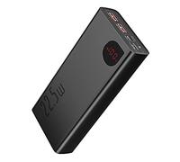 Baseus Power Bank 20000mAh con 22,5W Caricatore Portatile a 3 Porte USB C Batteria Esterna Portatile con Display LED per iPhone 12 PRO Max, iPad, Mac, Samsung, Huawei, Xiaomi, Nintendo, Switch- Nero