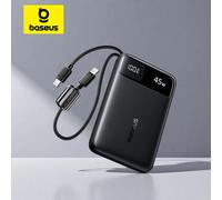 Baseus Power Bank 45W 10000mAh 20000mAh con Cavo USB-C Doppio Integrato Ricarica Rapida per iPhone 17 16 Pro Max Samsung S25 Xiaomi Poco