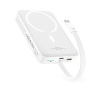 Baseus Power Bank Esterno Wireless Ricarica Rapida 10000mAh 30W Magsafe Bianco