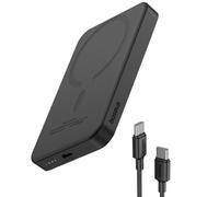 Baseus Powerbank 5000mAh con ricarica wireless MagSafe 20W Nero + cavo da USB-C a USB-C 30 cm Nero