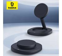 Baseus 15W Qi2 Supporto per caricabatterie wireless pieghevole Angolo di visione regolabile magnetico per iPhone 16 15 14 13 AirPods 2a 3a generazione Pro