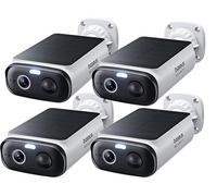 Baseus Security S1 Lite, telecamera di sorveglianza esterna, batteria solare Wi-Fi, IP67, resistente alle intemperie, sorveglianza senza fili, per esterni, 2 K, 135°, visione notturna a colori, senza