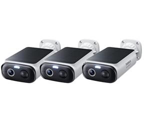 Baseus Security S1 Lite, telecamera di sorveglianza esterna, batteria solare Wi-Fi, IP67, resistente alle intemperie, sorveglianza senza fili, per esterni 2 K 135°, visione notturna a colori, senza