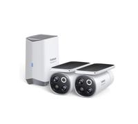 Baseus Security S1 Pro Doppia Telecamera Wi-Fi Esterno senza Fili con Pannello Solare, 3K Videocamera Sorveglianza con Visione Notturna, Rilevamento Umano, IP67, Archiviazione Locale, 2-Cam Kit