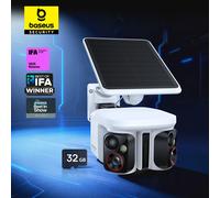 Baseus Security X1 Pro Telecamera di Sicurezza Esterna Wireless 3K con Pannello Solare, Riconoscimento Facciale e Tracciamento AI Intelligente