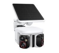 Baseus Security X1 Pro Telecamera di sorveglianza esterna - prima telecamera di monitoraggio intelligente, monitoraggio a 300°, visione notturna, batteria solare con rilevamento AI, pattuglia
