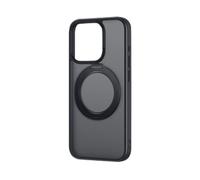 BASEUS SkyRing 360° con supporto e vetro temperato COVER MAGSAFE per Apple iPhone 15, Nero