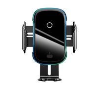 Baseus, Supporto auto elettrico con ricarica wireless 15W, Nero