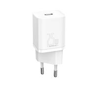 Baseus Travel Charger Super Si 1C Quick Charger 25W EU White (CCSP020102)