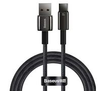 Baseus Tungsten Gold - Cavo Dati di Ricarica Rapida USB a Tipo C, 100 W, 1 m, Colore: Nero