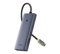 Baseus UltraJoy - Docking Station 7 in 1, USB-C a 3 USB-A, 1 HDMI, 1 SD, 1 microSD, 1 PD 100 W, Gri