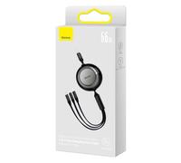 Baseus Universal 3-in-1 Bright Mirror 2 cavo retrattile, USB to Mic