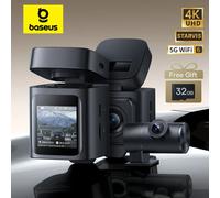 Baseus VD1 Pro 4K + 1080P Dash Cam UHD Telecamera per auto per SONY Sensore ADAS 5Ghz WiFi6 GPS STARVIS Visione notturna 24H Parcheggio per auto DVR