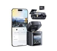 Baseus VD1 Pro Dashcam Auto Anteriore e Posteriore 4K/1080P, Scheda 32GB | Telecamera Auto con Modalità di Parcheggio a Batteria Supportata da Solare, Visione Notturna STARVIS, 5GHz WiFi, GPS