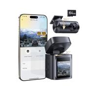 Baseus VD1 Pro Dashcam per auto anteriore posteriore 4K/1080P, telecamera per auto con modalità di parcheggio a batteria a energia solare, visione notturna STARVIS monitoraggio parcheggio, WiFi 5 GHz