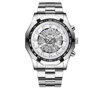 Basfur Orologio Analogico al Quarzo Uomo con Cinturino in Acciaio Inossidabile Bas-Mon-Ho-225-08