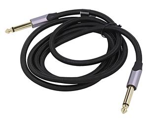 BASHG Cavo Jack 6,3 mm 2pin Connettore, su entrambi i lati 1,5 m Nero PVC VEN...