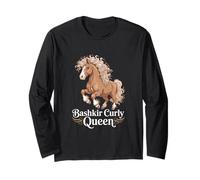 Bashkir Curly Queen Horse Amante Equitazione Maglia a Manica
