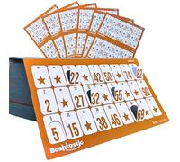 Bashtastic 504 Cartelle Tombola Finestrelle - Caselle, Numeri Riutilizzabili, Numerate e Differenti per Tombola Classica e Bingo Tradizionale 90 Palline