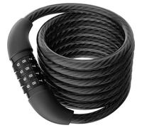 Basi 6990-0303 ZR 303 Lucchetto con cavo a spirale Nero Lucchetto a codice