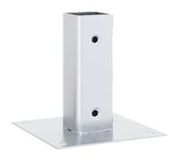 Basi per Pali 12 Pezzi Argento 51x51 mm Acciaio Zincato