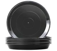 Basi per vasi Rotonde in plastica Confezione da 10 vassoi Essenziali per fioriere Gestisci efficacemente Il drenaggio dell'Acqua Proteggi i mobili, i Ponti e i Pavimenti dei balconi Nero ID:8cm(3.2")