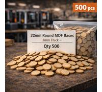 Basi Premium MDF Rotonde 32mm Spesse 3mm Miniature Giochi Da Tavolo UK