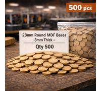 Basi Premium Rotonde In MDF Da 28mm Spesse 3mm Per Miniature Giochi Da Tavolo UK