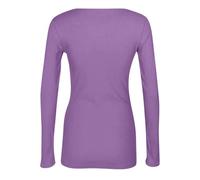 Basic a Maniche Lunghe da Donna con Scollo a V Going out Tops for Women Fall Long Sleeve Lightweight Tops Ribbed Crew Neck Shirts Winter Trendy Travel Costine Sottogiacca Cotone (Purple XXXL)