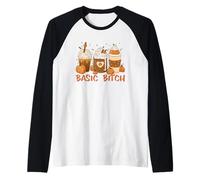 Basic Bitch Divertente Zucca Spice Halloween caffè Autunno Meme Maglia con Maniche Raglan