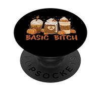 BASIC BITCH Divertente Zucca Spice Halloween Caffè Autunno Meme PopSockets PopGrip Adesivo