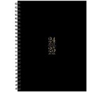 Basic Black Academic July 2024 - June 2025 6.5 X 8.5 Softcover Planner