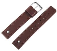 Excellanc Bracciale Basic in vera pelle, liscio, piatto, 12 mm, Marrone