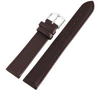 Basic Bracciale in vera pelle marrone liscio piatto 18 mm, Cinturino Orologio