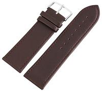 Basic Bracciale in vera pelle marrone liscio piatto 24 mm, Cinturino