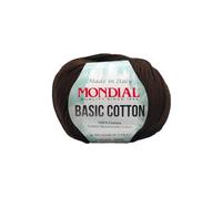Basic Cotton Mondial Cotone 100% 50 gr 110 mt Made in Italy Filato per Ferri Maglia e Uncinetto 3,5-4,5 mm per Amigurumi Granny Square Copertine Neonato (Cacao 90% - 041)