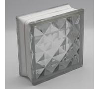 Basic Diamond - Mattoncini da costruzione in vetro, 19 x 19 x 8 cm, 6 pezzi