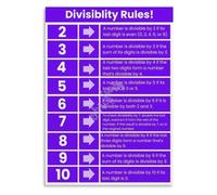 Basic Divisibility Rules Mathematics Poster