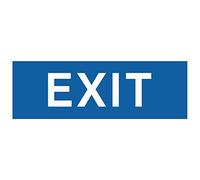 Basic Exit - Targa da parete per porta, colore: Blu