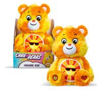 Basic Fun Care Bears - Peluche colorato 35 cm, con orsi Funshine ecologici, con distintivo luminoso per la pancia - collezione vibrante per bambini e fan