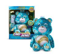 Basic Fun Care Bears - Peluche per pancia luminosa da 35 cm, con orsacchiotto per i desideri - Giocattolo morbido ed ecologico con distintivo luminoso - Collezione confortante per bambini e fan