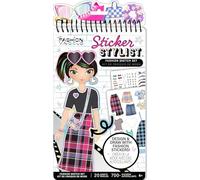 Basic Fun Fashion Angels Compact Fashion Sticker Stylist - 700+ Adesivi e 20 Schede di Stile - Libro di Attività di Moda Portatile per Ragazze dai 6 Anni in Su