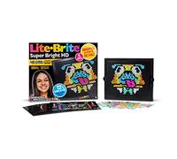 Basic Fun Lite-Brite | Super Brite HD | Tavola da disegno illuminata, lavagna LED con colori, giocattoli luminosi per giochi creativi, lavagna da disegno con effetto neon Glow Art, giocattoli luminosi
