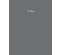 Basic Gray 2026 7.5 X 9.5 Booklet Monthly Planner