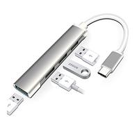 BASIC HOUSE 4 in 1 USB Type-C a 3 porte USB 2.0 USB 1 porta 3.0 PD adattatore multifunzione per porta di ricarica (Tipo-C Grigio spazio 4 porte)